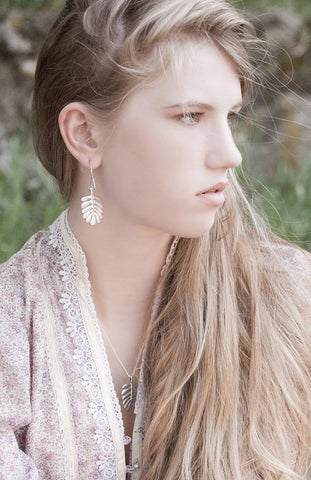 Yarrow Earrings - Bright Silver