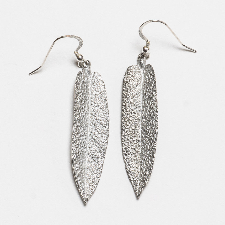 Sage Earrings - Bright Silver